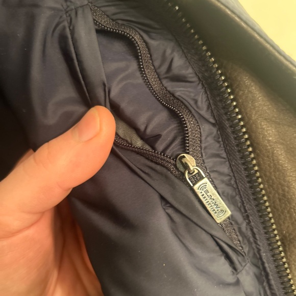 Paul & Shark 700 Fill Goose Down Puffer Jacket w/ Leather Trim - Picture 12 of 14